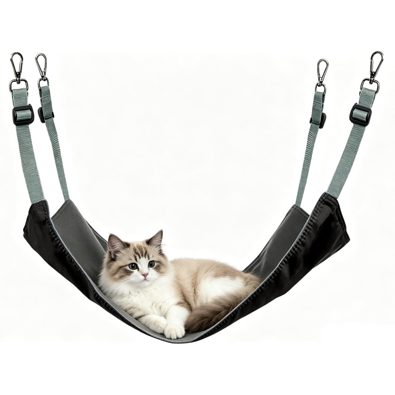 QhgPnt Cat Hammock, Outdoor Cat Hammock, 56cm x 42cm Small Pet Hammocks with Hooks, Pet Hammocks Hanging for Cats for Kittens, Rabbits