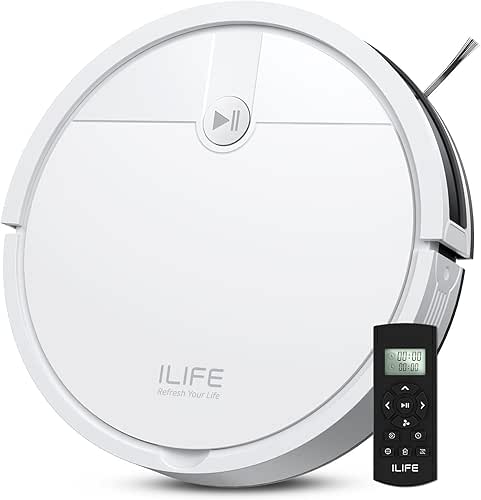ILIFE V2 Robot Vacuum Cleaner, Tangle-Free Suction, 120 Mins Runtime,