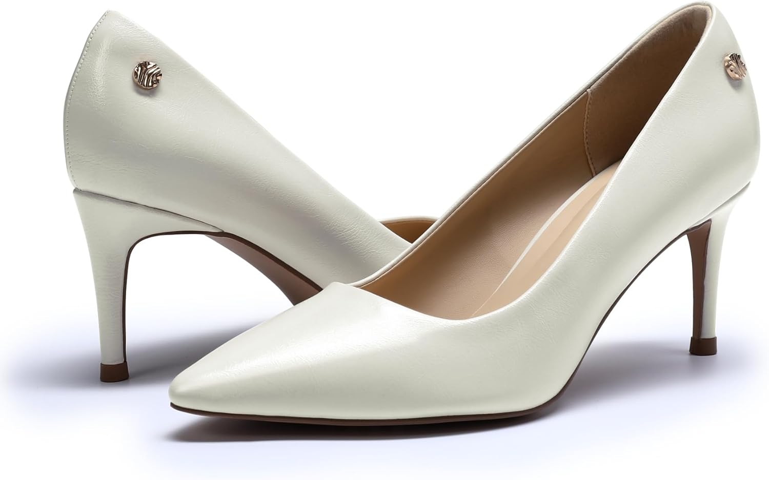 YYNUDA Women's Closed Pointed Toe Stiletto High Heels Dress Pumps Shoes for Wedding Work Office Business 3 Inch