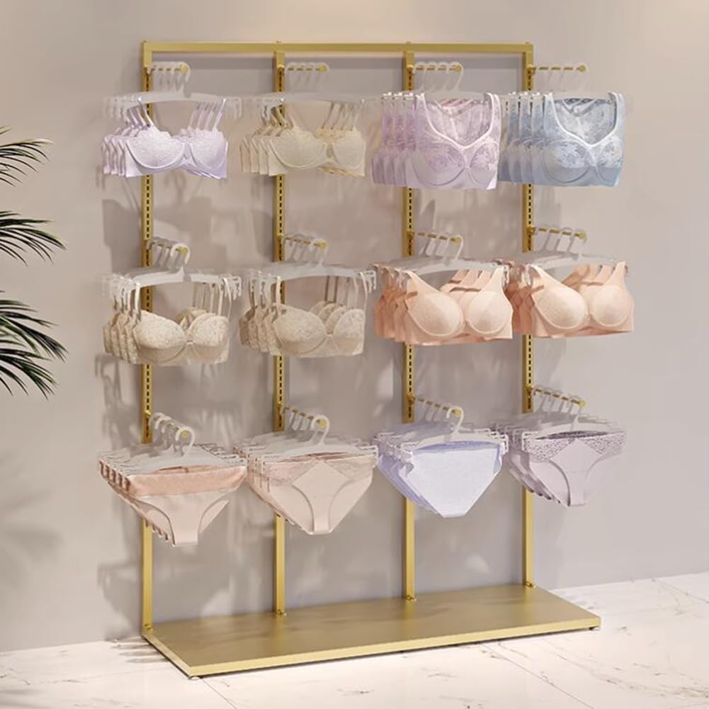 Storage Display Stand, Multifunctional Lingerie Slippers Shorts Swimwear Scarves Gloves Storage Hanger for Malls/Showroom/Retail Store(Black,65x40x135cm)