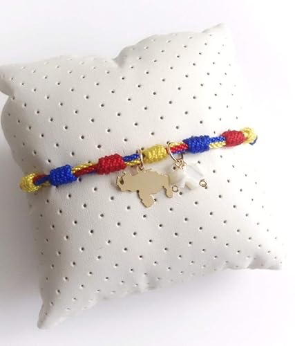 Miniatura 2 de Venezuela Tricolor Bracelet Map Stars Pendants Vinotinto Gifts