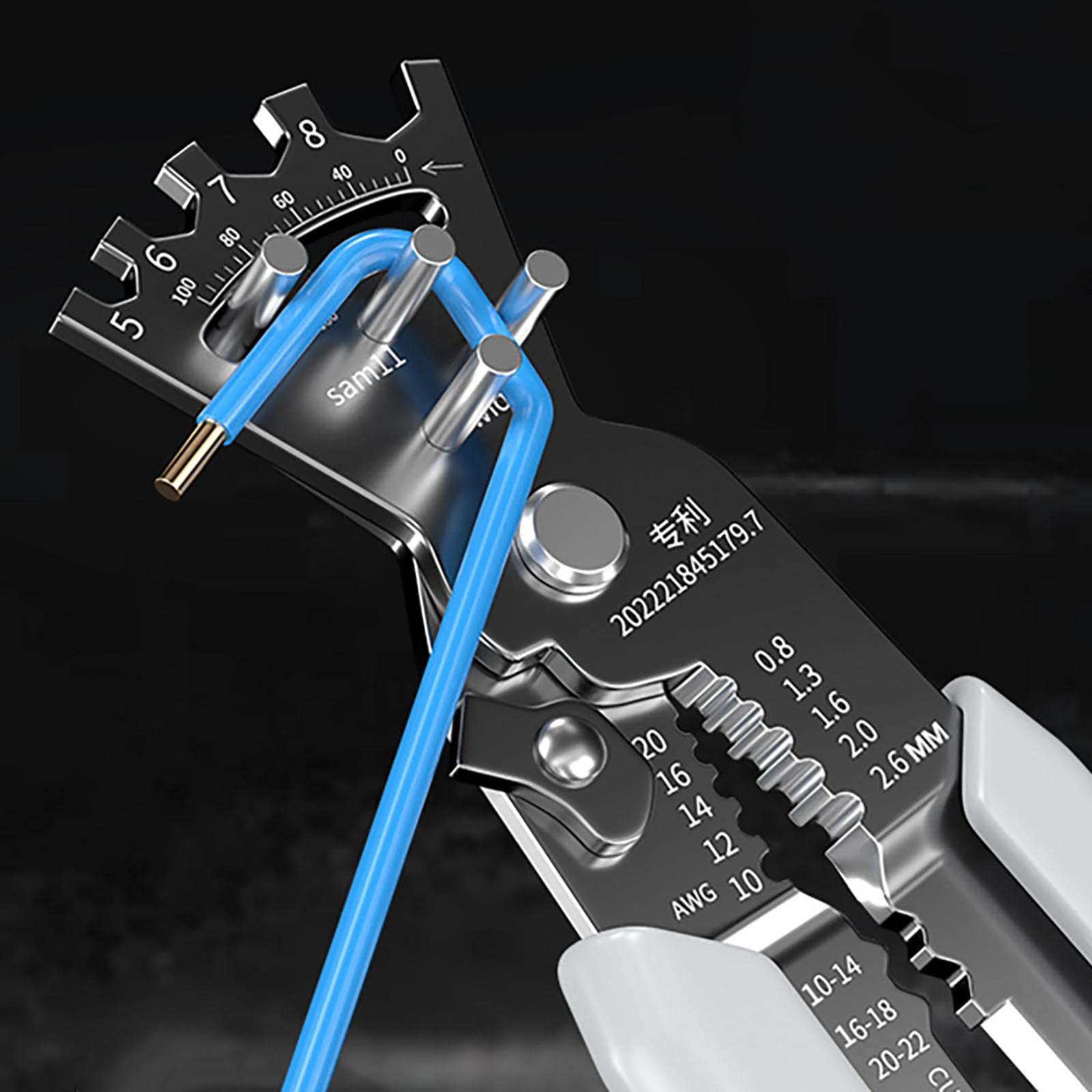 Vanadium Steel Wire Stripping Cutter Plier Wire Stripper Tool for Electric Cable Stripping Cutting and Crimping (10-14 16-18 20-22)