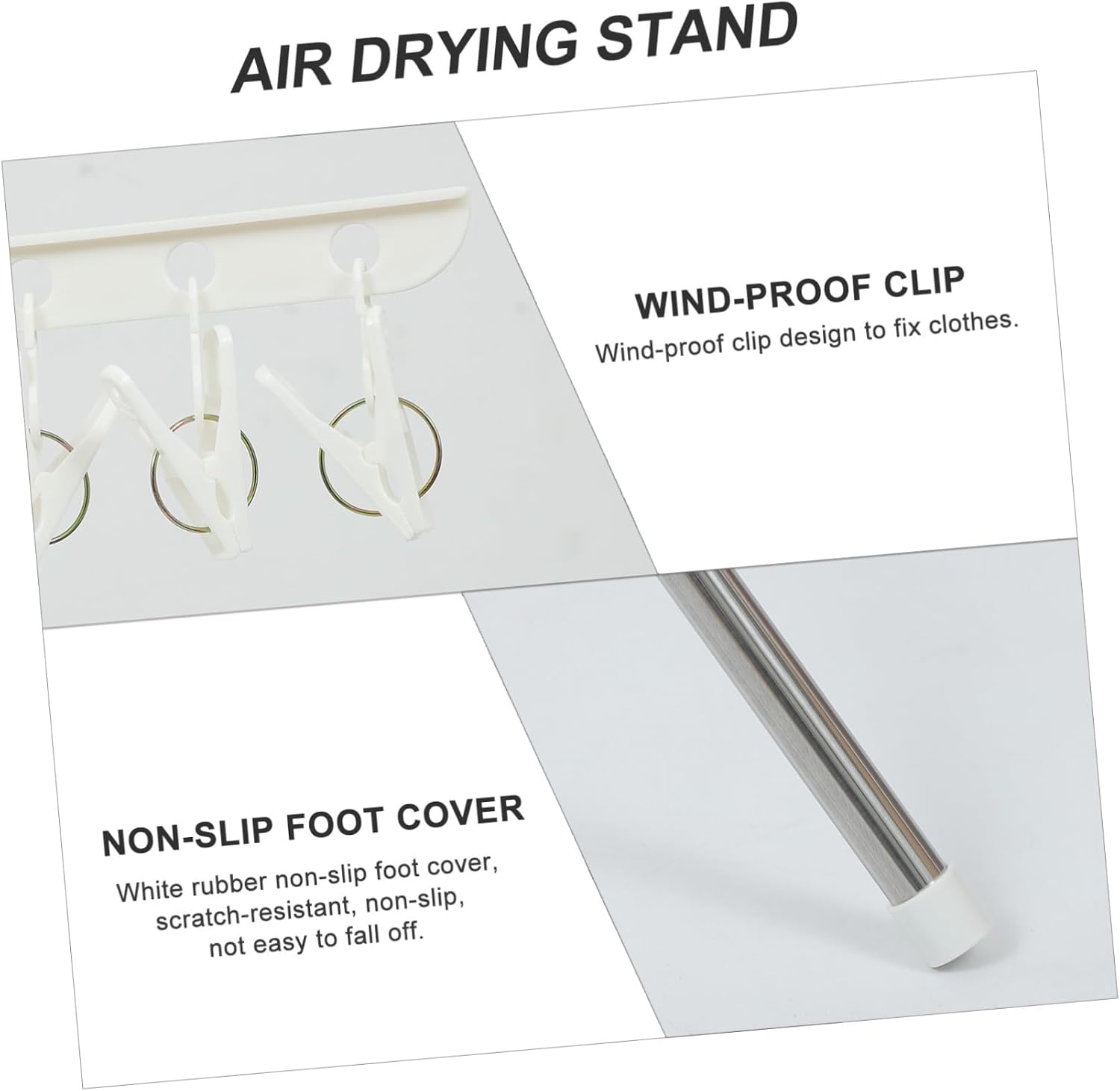 ABOOFAN Folding Rotatable Clothes Drying Rack Space-Saving Air Drying Stand with Accessibility Windproof Design for Indoor and Outdoor Use Easy to Store and Expand