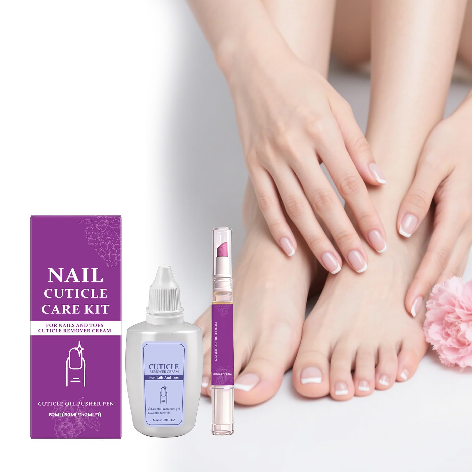 Bolígrafo para el cuidado de uñas, 2 uds., con gel eliminador de cutículas y aceite nutritivo, suave y reparador