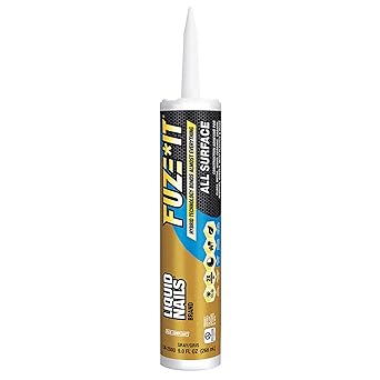 Liquid Nails LN-2000 Pack of 2 x 9 oz.  Fuze It All Surface Construction Adhesive, Gray
