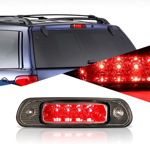 Auto Dynasty Carcasa ahumada LED 3 tercera luz de freno trasera de montaje alto compatible con Jeep Grand Cherokee WJ 99-04
