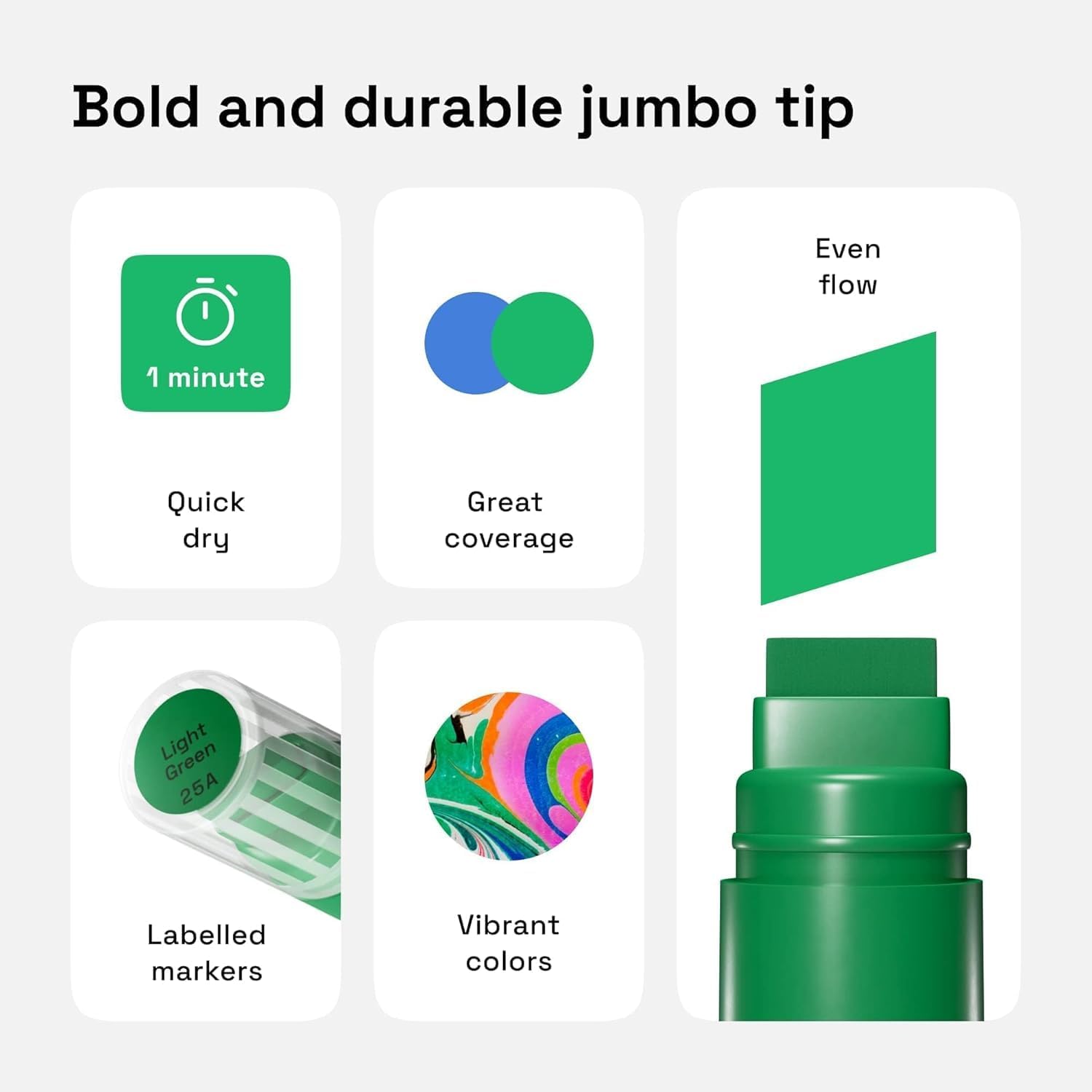 ARTISTRO Poster Markers Jumbo Set Acrylic Markers with 15mm Wide Jumbo Tip for Murals, Tagging, Posters - Large for Rock, Wood, Plastic, Leather, Metal, Fabric, Ceramic