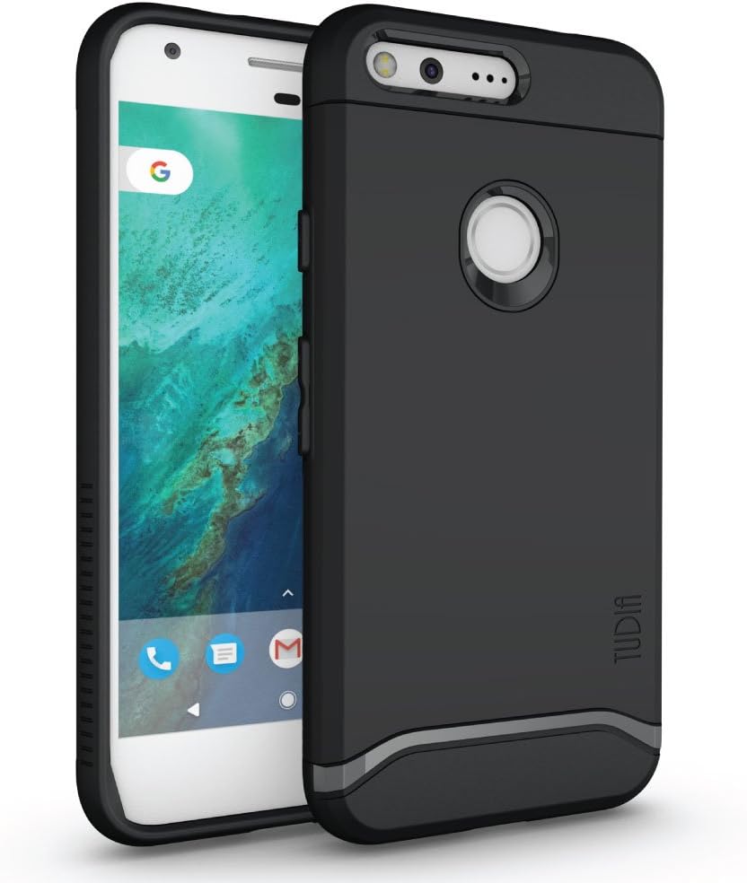 TUDIA Merge Designed for Google Pixel XL Case, Dual Layer Phone Cover Case for Google Pixel XL (Matte Black)