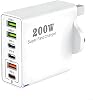200W USB C Charging Station, 6 Port Fast Charger with PD 100W 65W 45W 20W, GaN III Multi USB C Charger Hub for Laptop Tablet Phone, USB Multi Charger Block for Home Office Travel