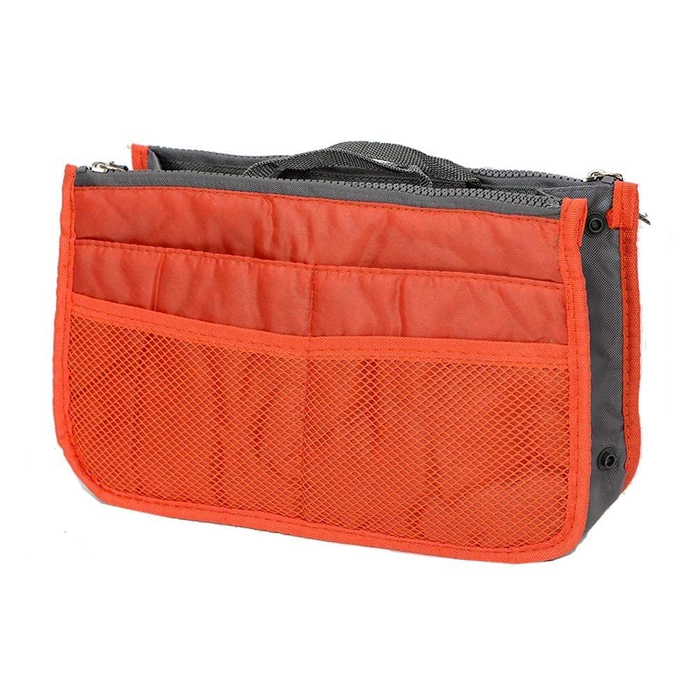 Nylon The Creative India Women Travel Insert Organizer Handbag Purse Large Liner Lady Makeup Cosmetic Bag Travelling Bag (Colour May Vary)-image-49