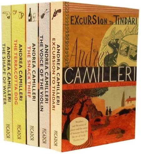 Andrea Camilleri Inspector Montalbano Mysteries Collection 5 Books Set Pack (The Voice of the Violin, Excursion to Tindari, The Shape of Water, The Terracotta Dog, The Snack Thief)