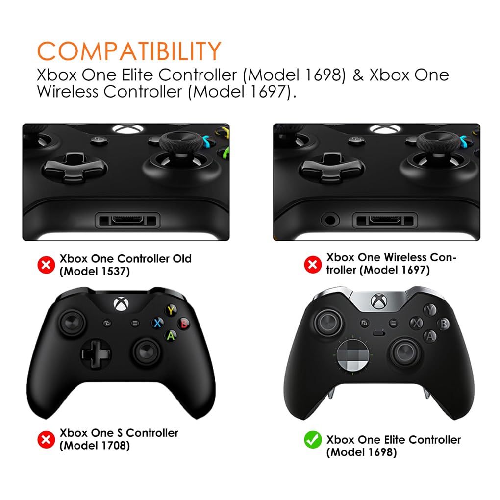 TOMSIN Electroplating Bumper Replacement LB RB LT RT Button for Xbox One Elite Wireless Controller