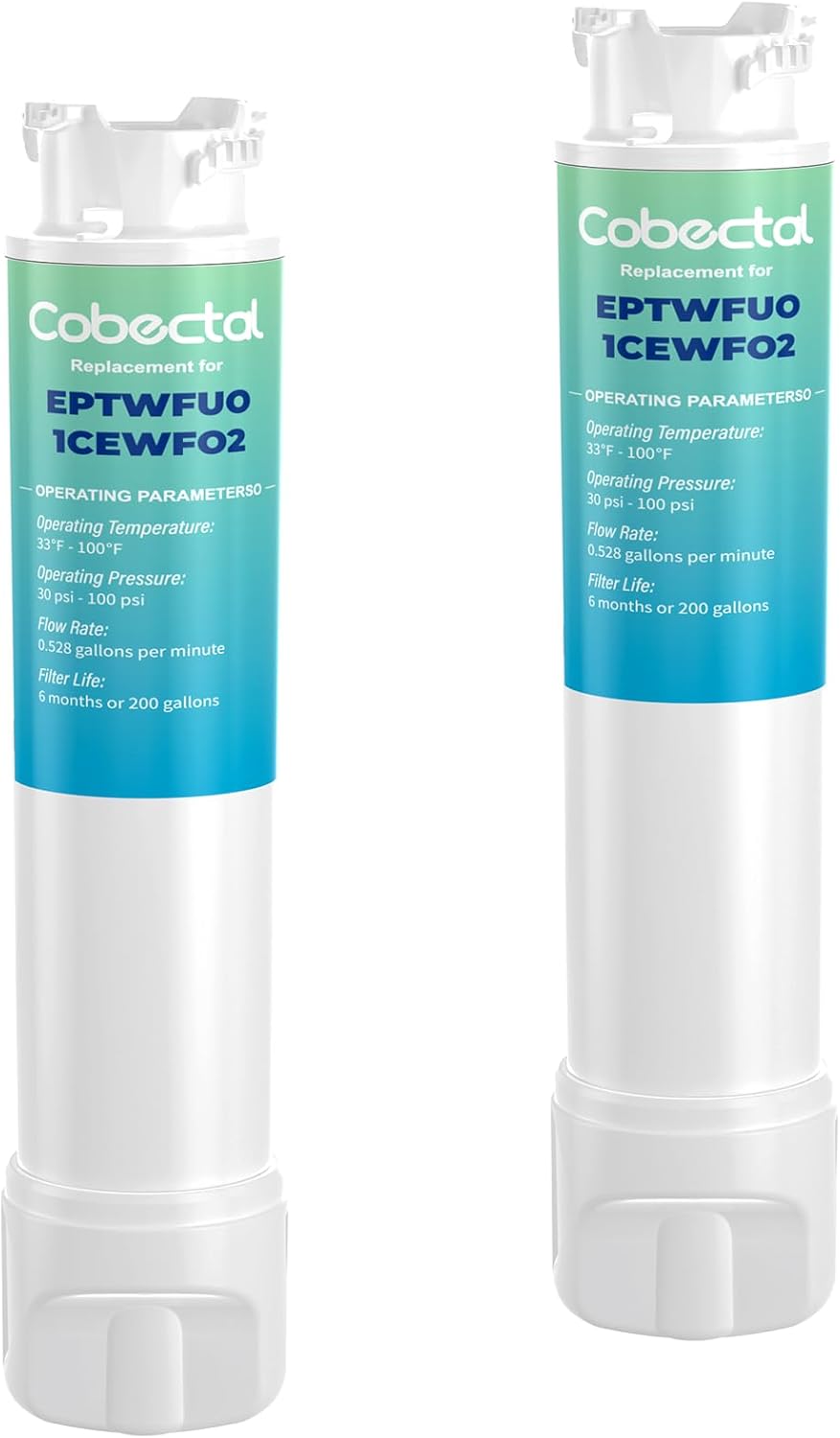 Water Filter Compatible with fri*gidaire water filter, Fit for EPTWFU01, EWF02, 012505454226, 4562222,Pure Source Ultra II,4pack,by Cobectal