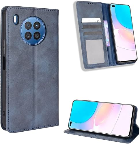 Miniatura 1 de Elubugod Funda para Huawei Nova 8i, funda para Honor 50 Lite, funda de piel sintética, funda para Huawei Nova 8i NEN-L22F, funda de piel sintética,