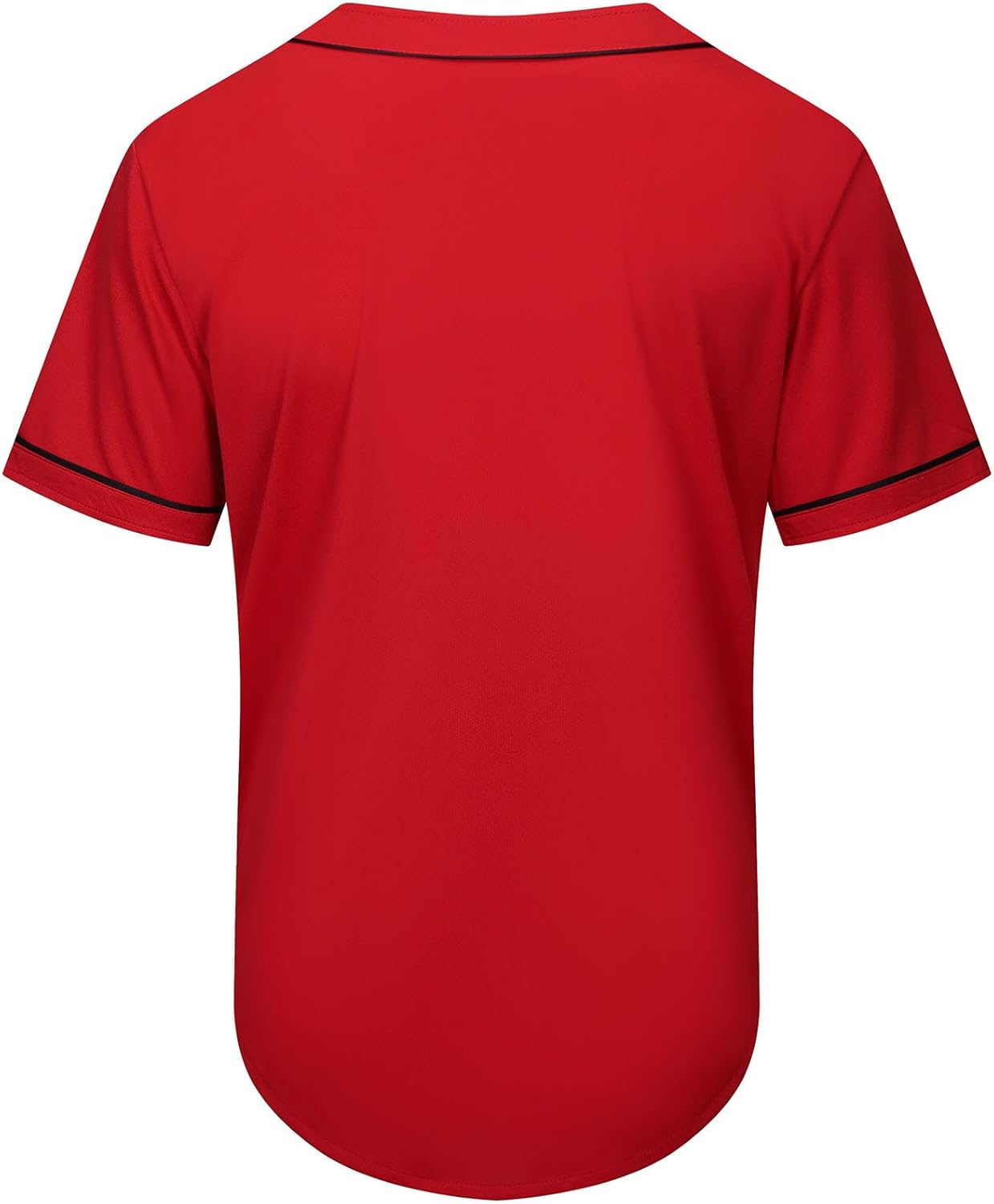 Blank Plain Baseball Jersey Shirt, Short Sleeve Button Down Shirts, Hip Hop Sports Uniform for Men and Women Adult - Image 2