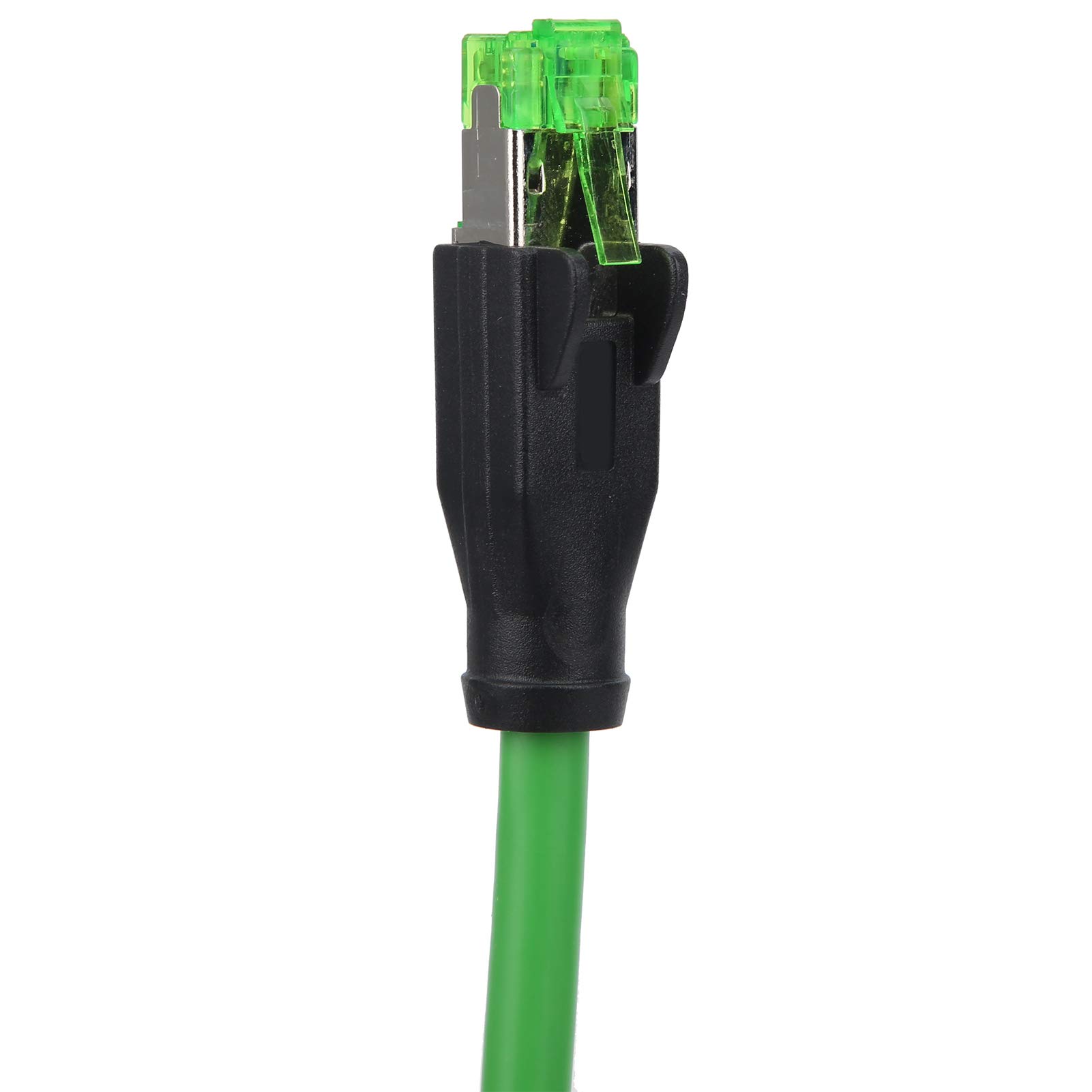 Pissente Câble Ethernet M12 vers RJ45 1m, Connecteur M12 4 Broches D Codé à RJ45, Cordon de Brassage Industriel Blindé Cat5e, Longueur 1 Mètre, IP67 -