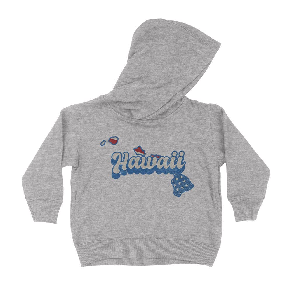 Patriotic Hawaii Kids Hoodie Sweatshirt Toddler 4T Heather Grey