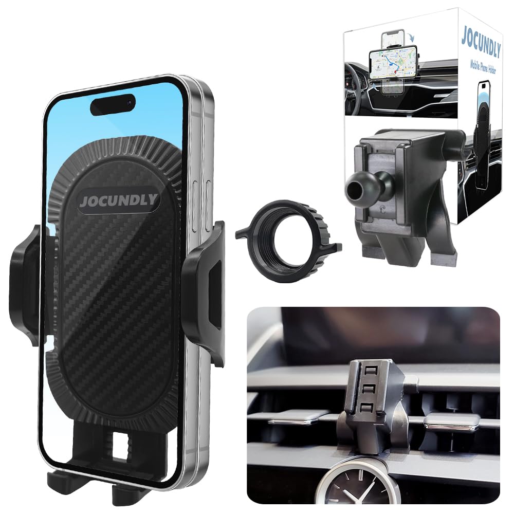 JOCUNDLY Car Phone Mount 2015-2021 Lexus NX [Thick Case Friendly] Carbon Fiber Air Vent Hands Free Car Holder for GPS Navigation Bracket (Split Base)