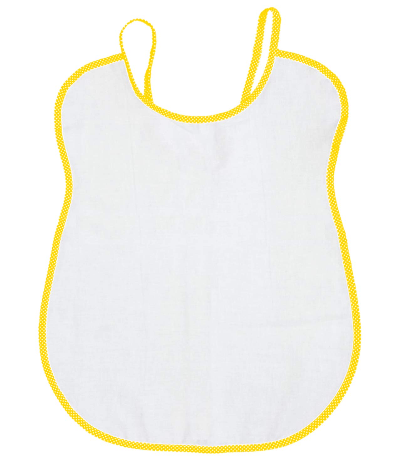 SET 3 pezzi Bavaglione/Bavaglino per Adulti,Anziani, non stampato, per protezione abiti, cotone 100%, MADE IN ITALY, doppio strato,jersey più spugna,dim.53x49 cm. COLORI: giallo, rosso e verde