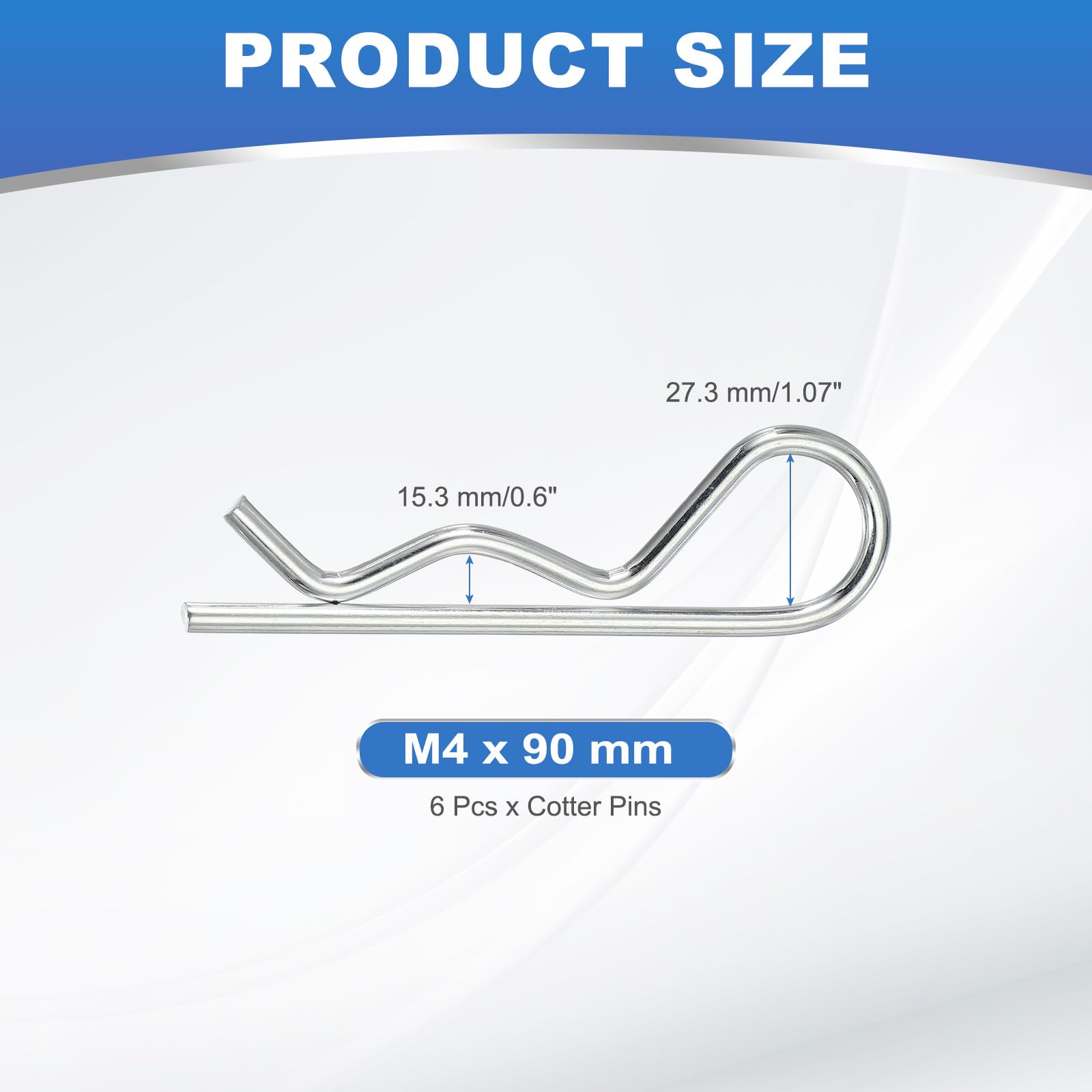 PATIKIL M4 x 90 mm Cotter Pin Assortment Kit - Image 2