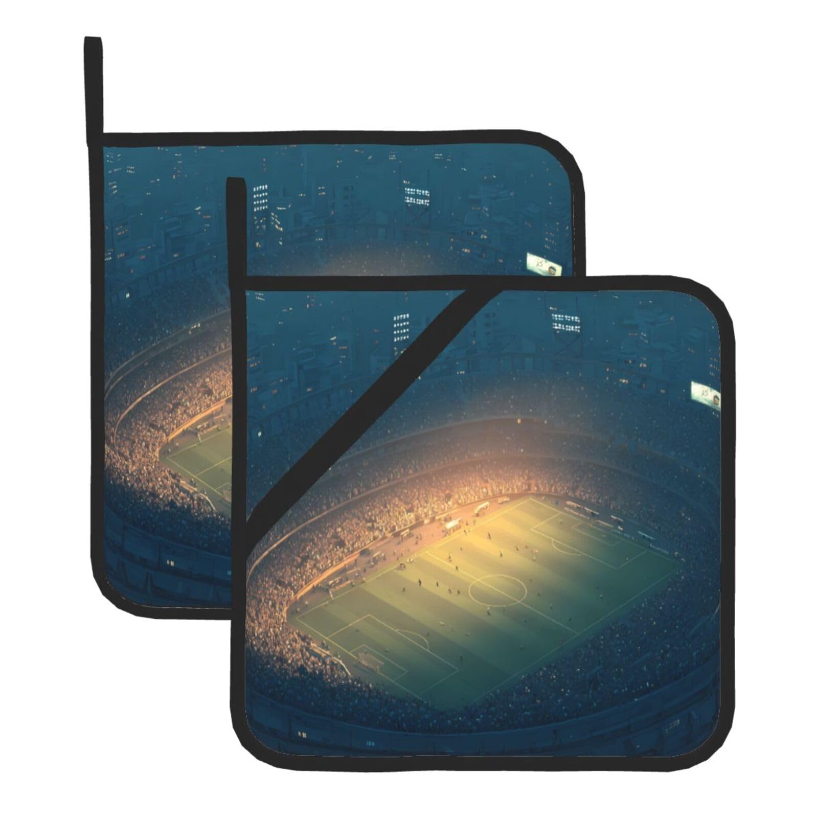 Bustling Stadium Square Heat Resistant Trivet Set Thick and Durable for Baking Barbecue Cookware Oven