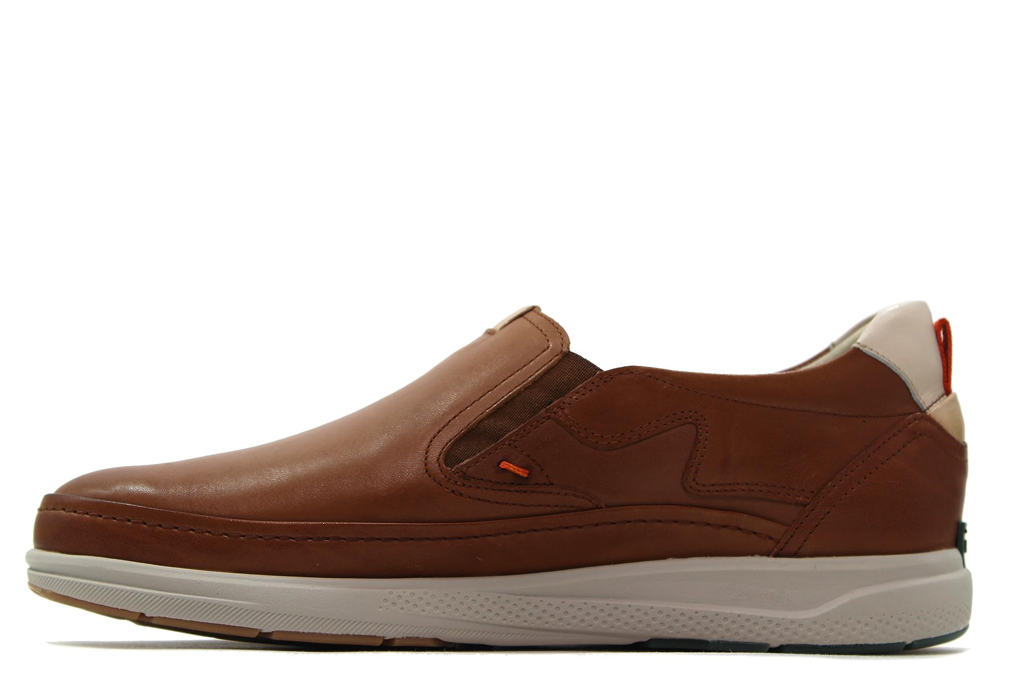 FLUCHOS - Zapato mocasín,sin Cordones,Suela Blanca de Goma,Plantilla Extraible,Blucher de Piel,clásico para: Hombre