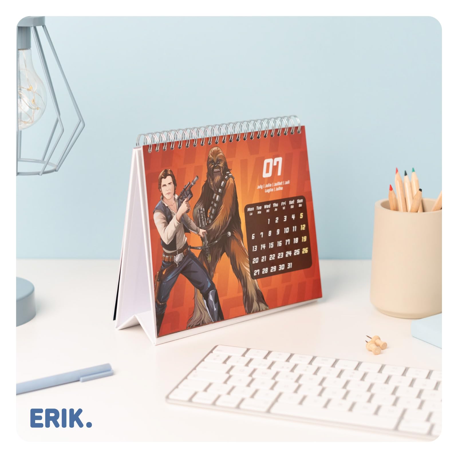 Grupo Erik Desk Calendar 2026 - Star Wars Calendar 2026 Month To View | Monthly Desk Planner, Desktop Gifts Under 10 Pounds | Star Wars Gifts For Friends
