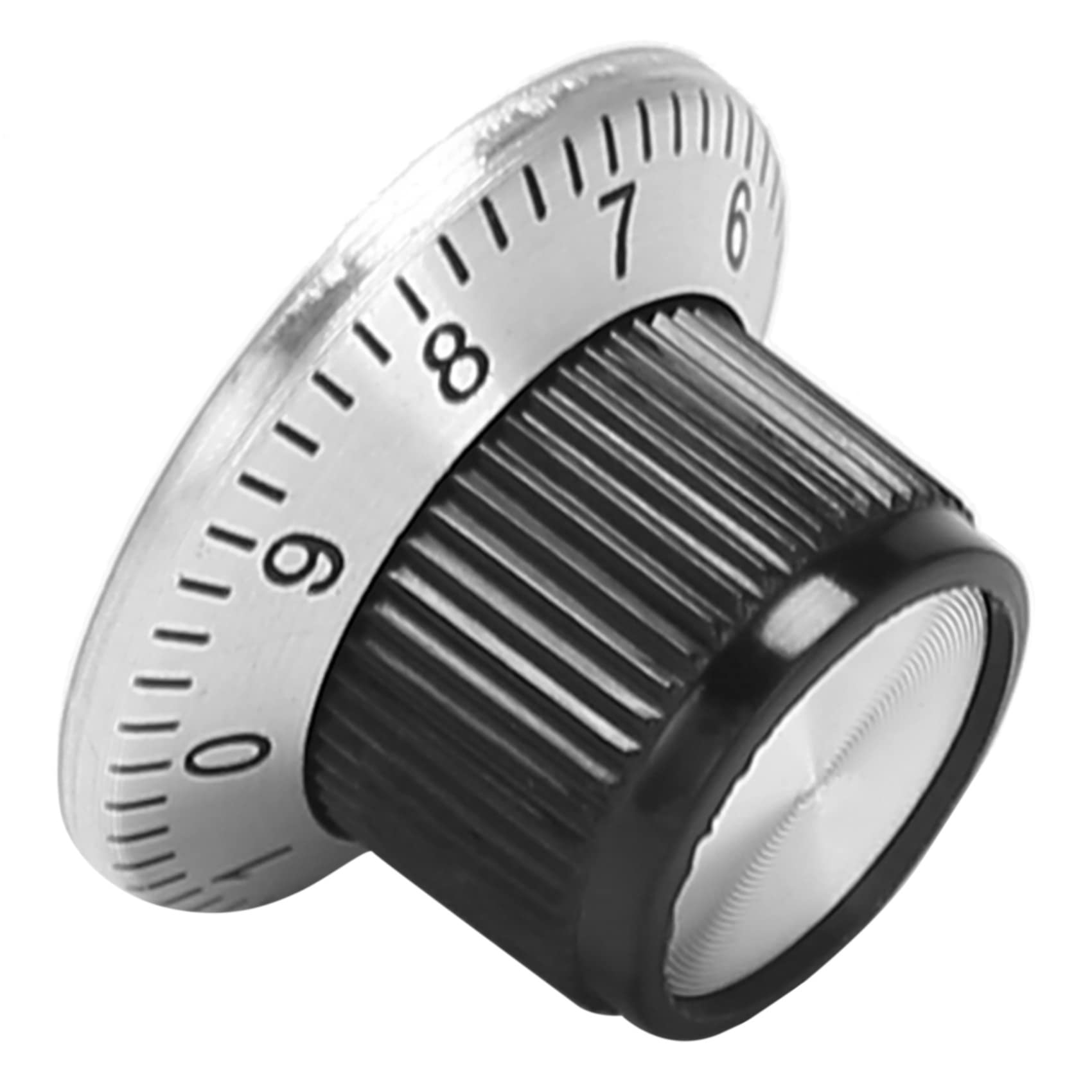 80 Potenciómetros con Pomo de Metal con Giratorio de 0-9 para Pomo de Eje de 6 mm.