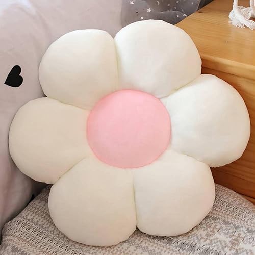 MOJUN Bonita almohada en forma de flor, cojín de felpa para asiento de flores para niños, regalos para leer y ver la televisión, almohada de flores