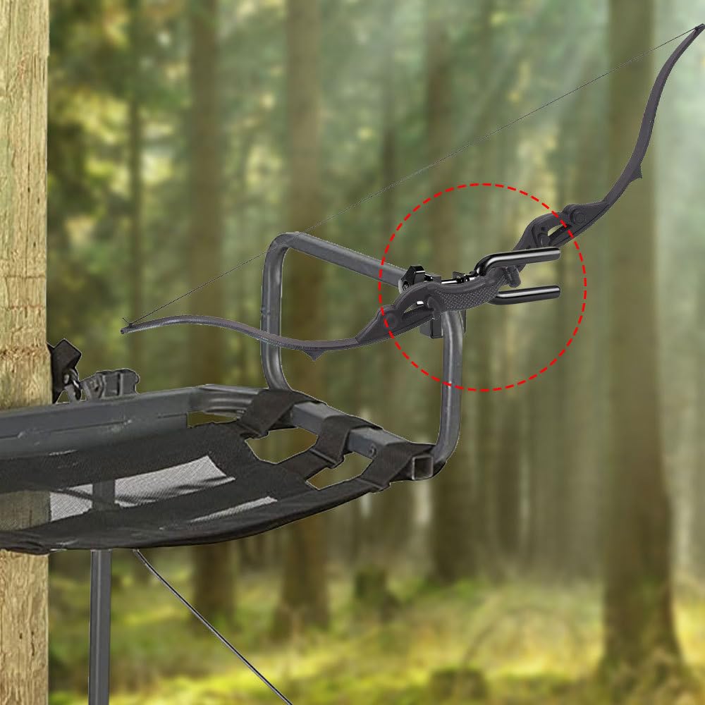 MiOYOOW Treestand - Soporte ajustable para arco, soporte ajustable para arco, soporte de arco de caza para cumbre, soporte de escalada, caza, accesorios de tiro con arco