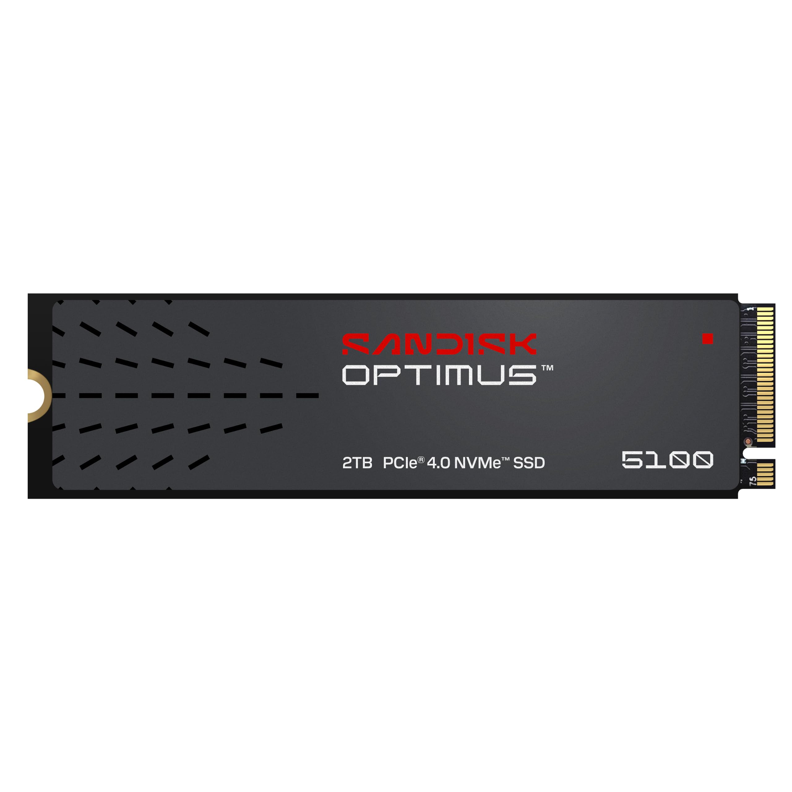 SANDISK Optimus 5100 NVMe SSD 2 TB (prędkości odczytu/zapisu do 7100 MB/s/6700 MB/s, M.2 2280, PCIe 4.0x4)