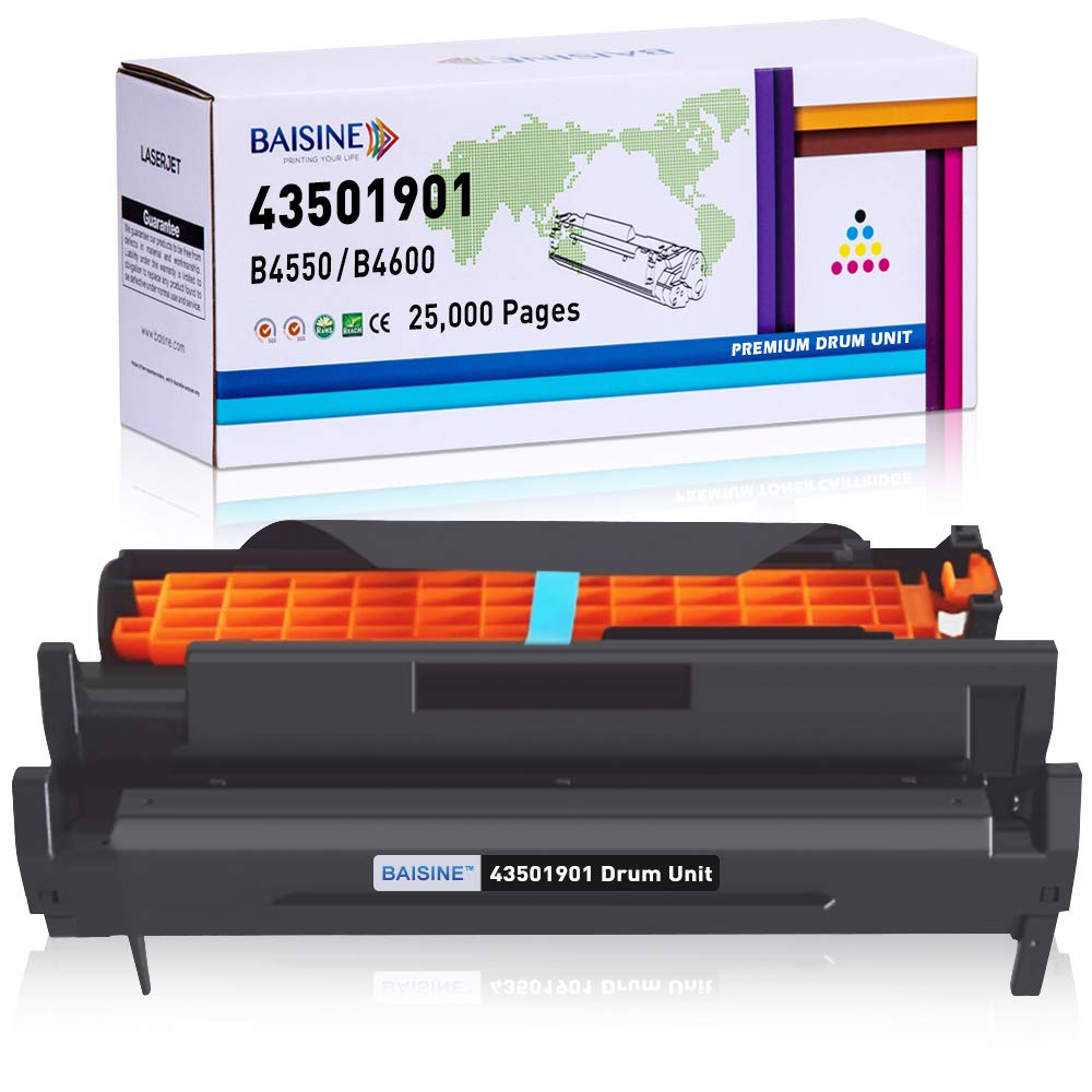BAISINE Compatible B4600 Drum Unit Replacement for Okidata B4400 43501901 Drum for Okidata B4400 B4400n B4500 B4500n B4550 B4550n B4600 B4600n Printer- 25,000 Pages (1 Drum)