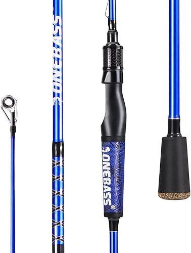 One Bass Cañas de pescar, caña giratoria de grafito IM7 y caña de fundición, 2 cañas de cebo de alta calidad con mango de súper polímero disponible en Yaxa Colombia