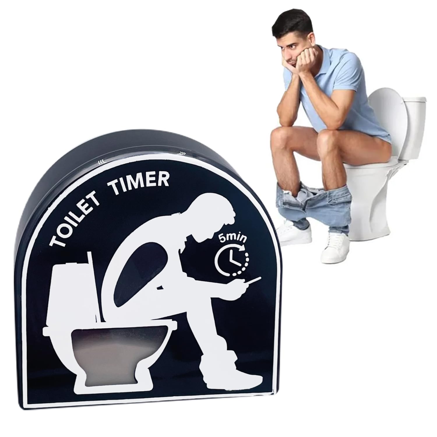 Toilet Timer® | Temporizador Divertido para el Inodoro | Timer de 5 Minutos para Aseos y el Baño | Idea de Regalo para Niños y Adultos | Fijación Rápida con Ventosa | OriginalCorner®