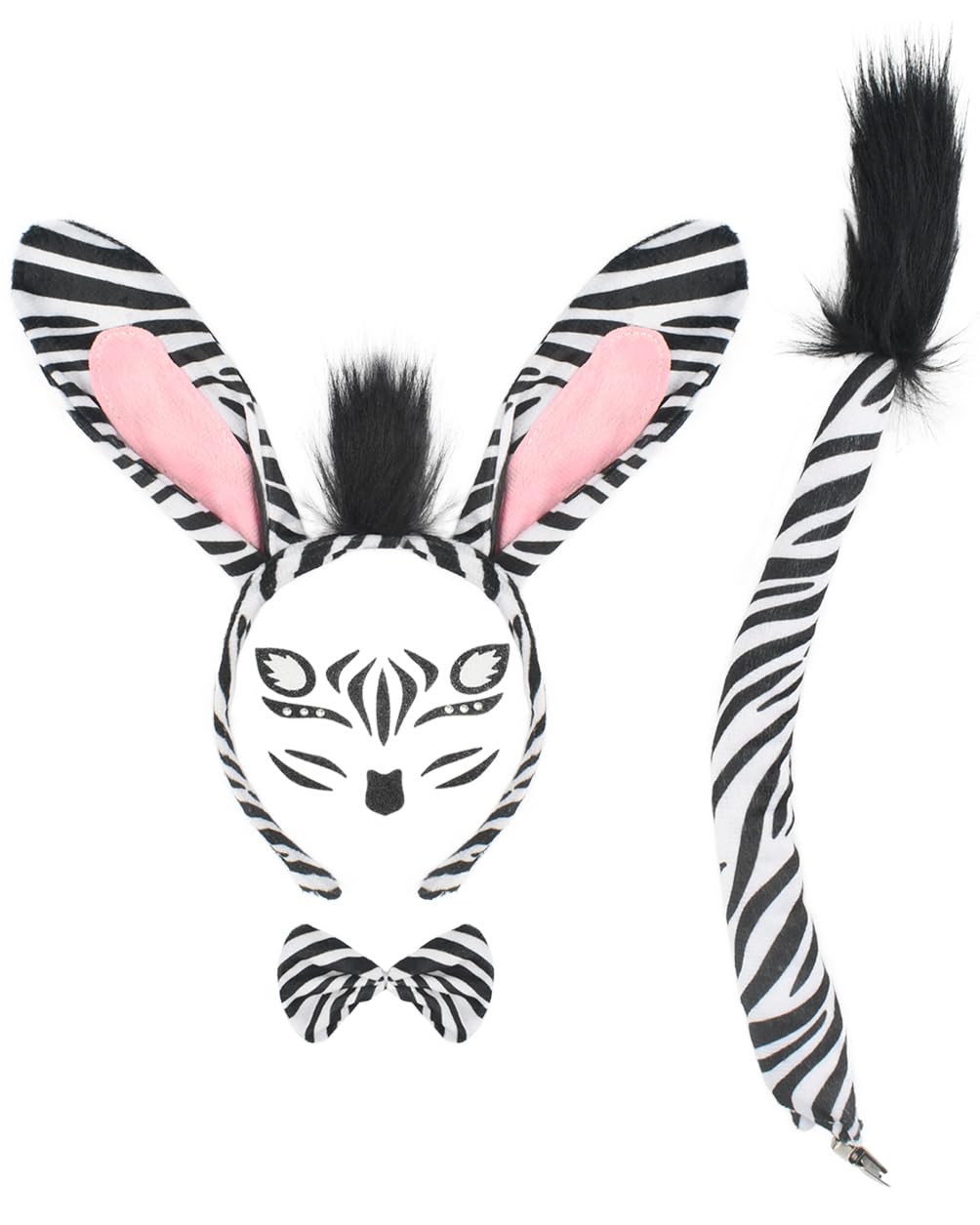 4 PCS Animal Ears and Tail Set for Kids and Adults-Halloween Christmas Theme Party Cosplay Animal Costume Accessory