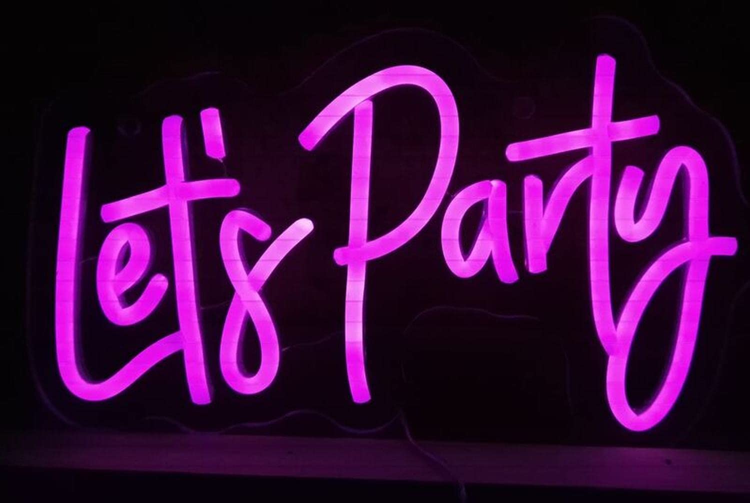 Cartel led decoración exterior Lets Party 36.6 x 17 cm