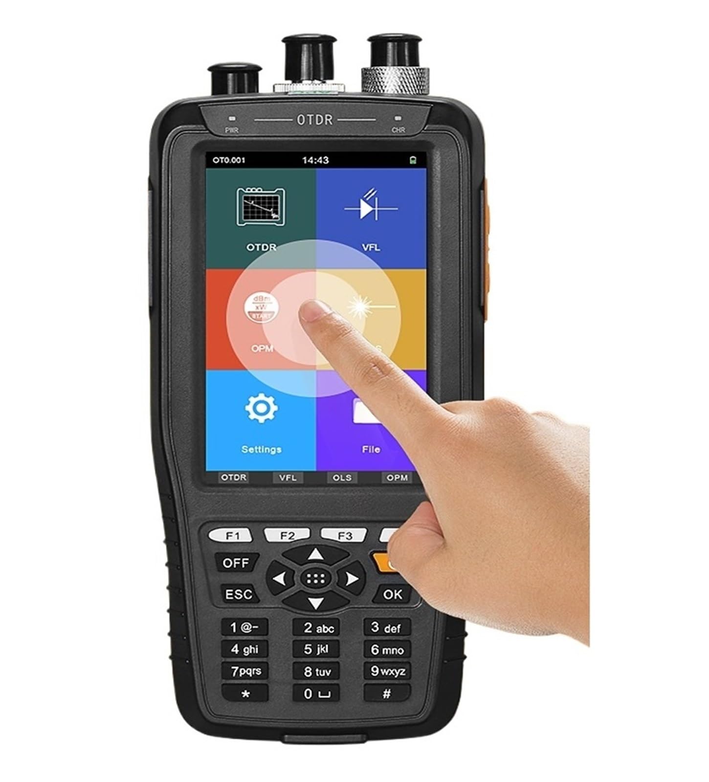 Wielofunkcyjny Optyczny Reflektometr Z Ekranem Dotykowym OTDR 1550nm, Tester Światłowodów Uniwersalny(28U(UPC Port))