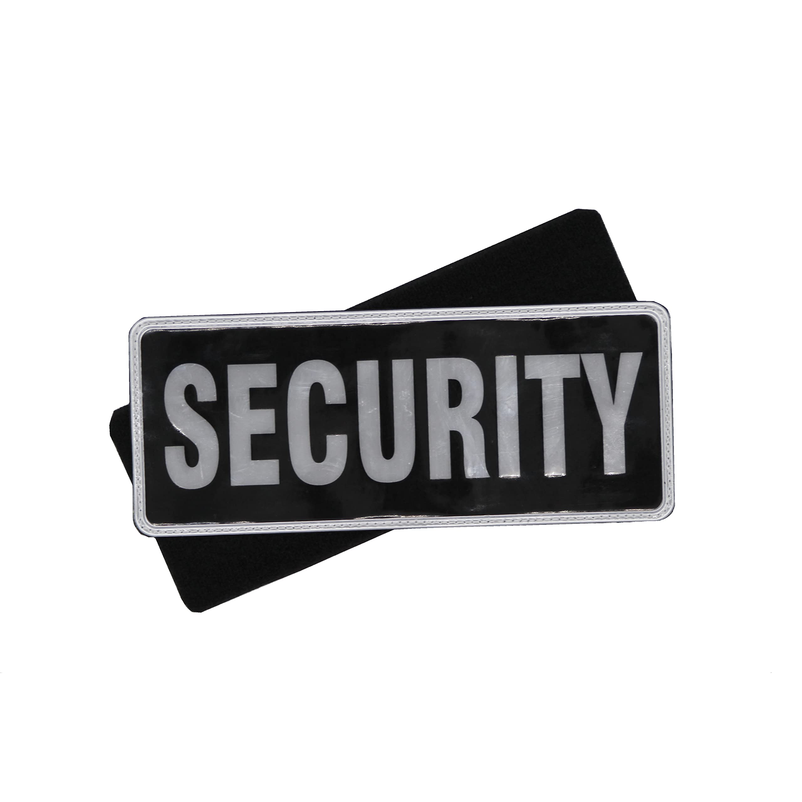 Large Black Reflective Security Badge with Velcro, 9.72 x 3.94 inches - Image 4