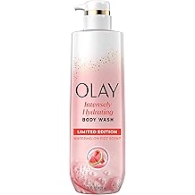 Olay Body Wash for Women, Intensely Hydrating, Pro-Hyaluronic Acid Serum Complex, Renews Moisture, Vitamin B3 Lameller Technology, For All Skin Types, Watermelon Summer Fizz Scent, 20 fl oz
