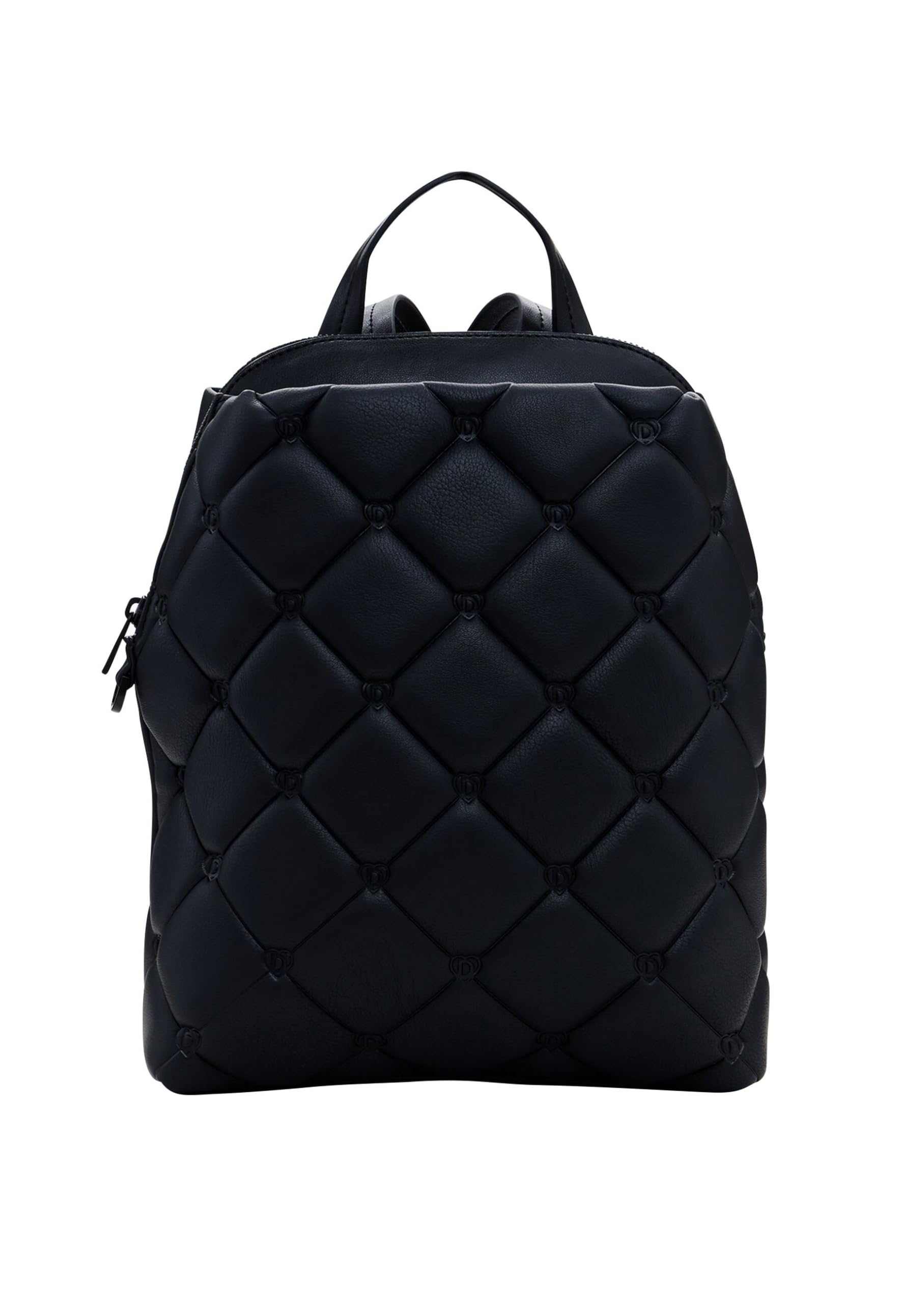 Desigual Women's Black Small Padded Backpack, Polyurethane, U