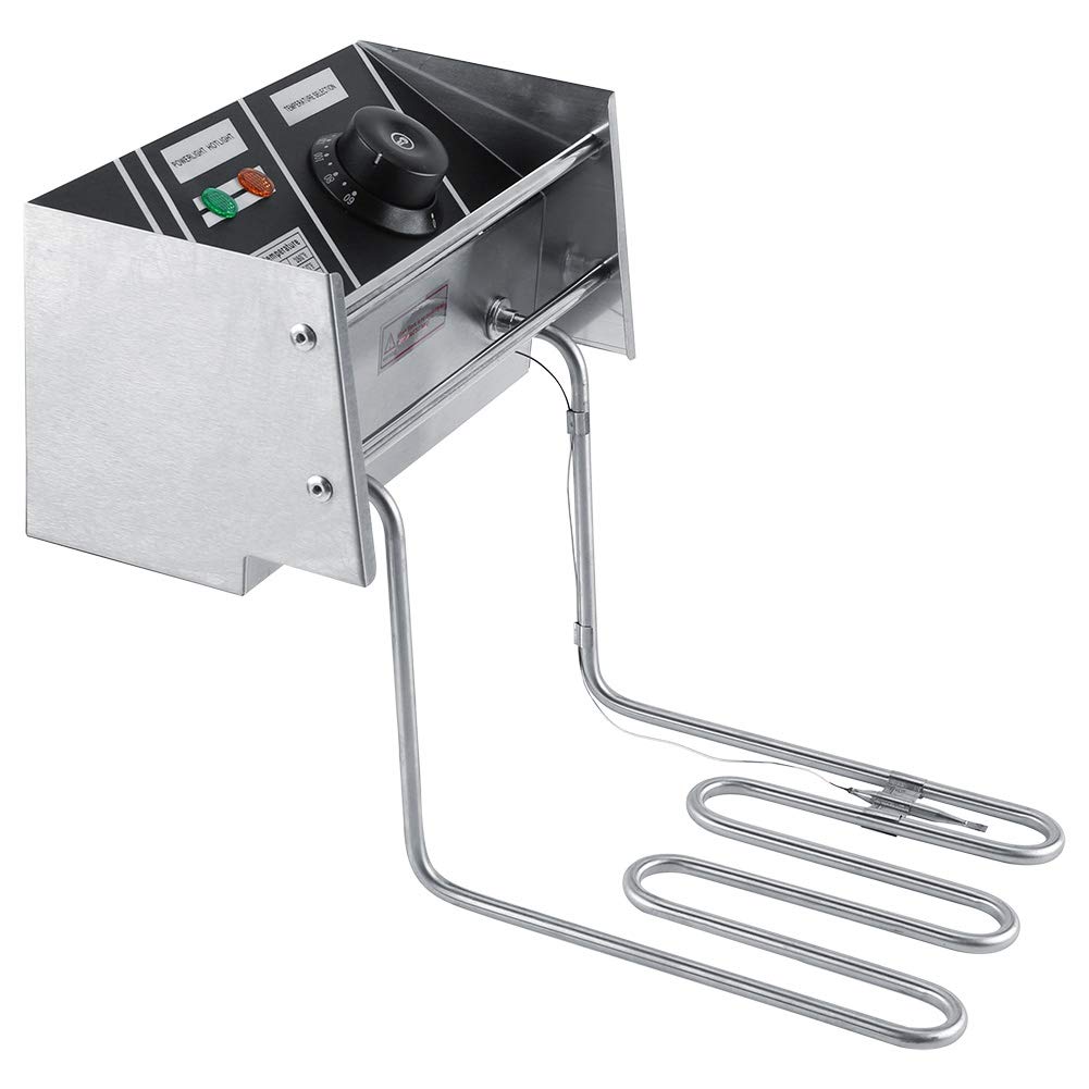 Friggitrice Elettrica Professionale 6L, 2500W, Friggitrice ad Olio in Acciaio Inox, con Cestello, Regolatore di Temperatura, per Catering, Patatine Fritte, Pollo