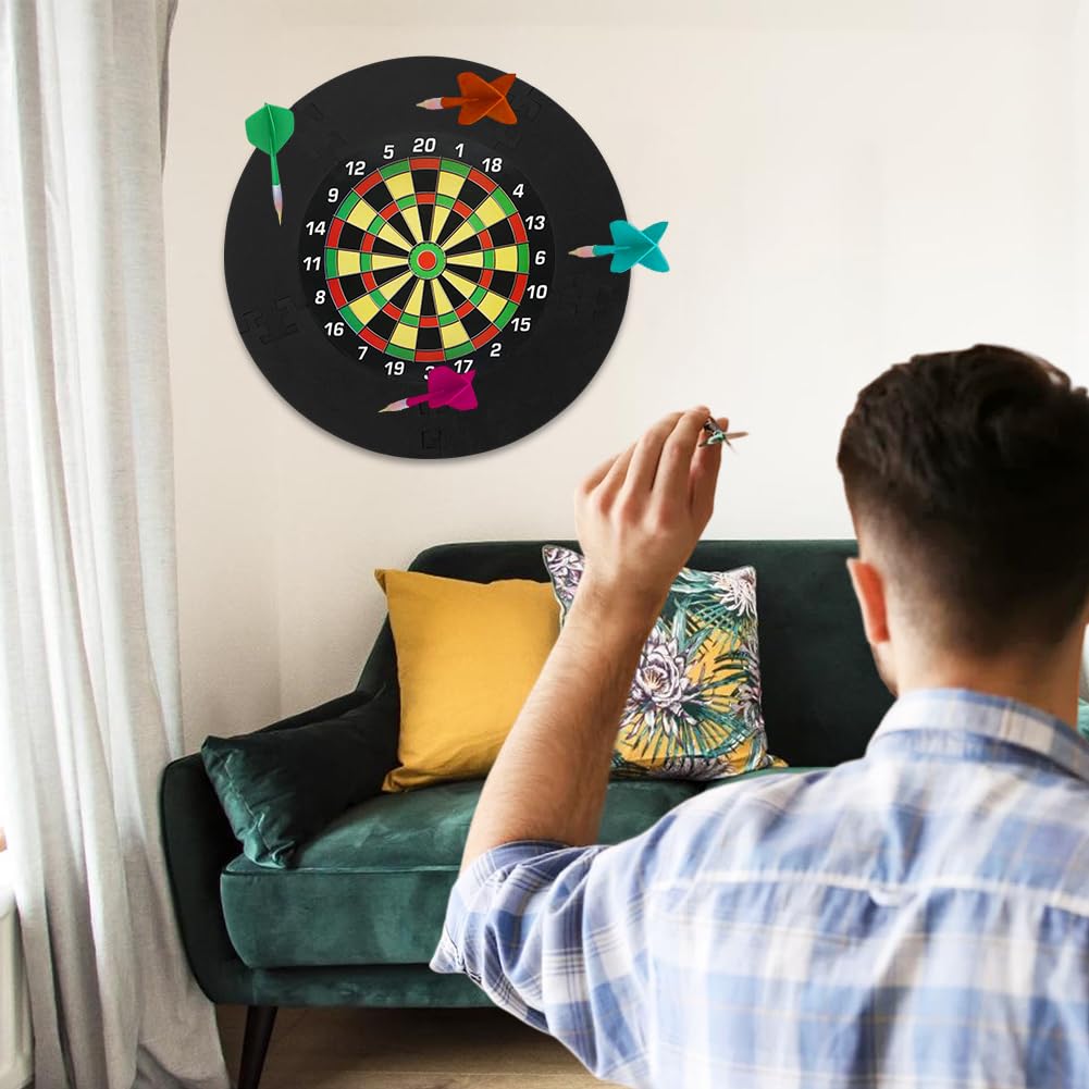 DASIAUTOEM Dart Catchring Surround, Umrandung Dartscheibe Schutzring, Surround Auffangring Dart Backboard, Dart Surround Leichtes Eva Dartscheiben Surround für Ø 45cm Dartscheibe, Gesamt Ø 72cm