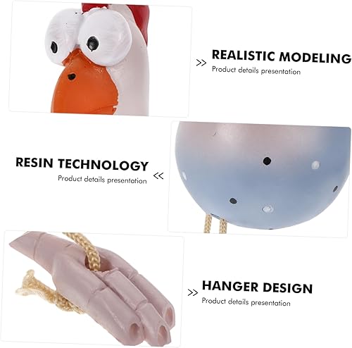 Miniatura 2 de IMIKEYA Cajas de recuerdos de boda Adornos para mesa de adornos decorativos Gallo Estante de resina al aire libre estatuas pollo