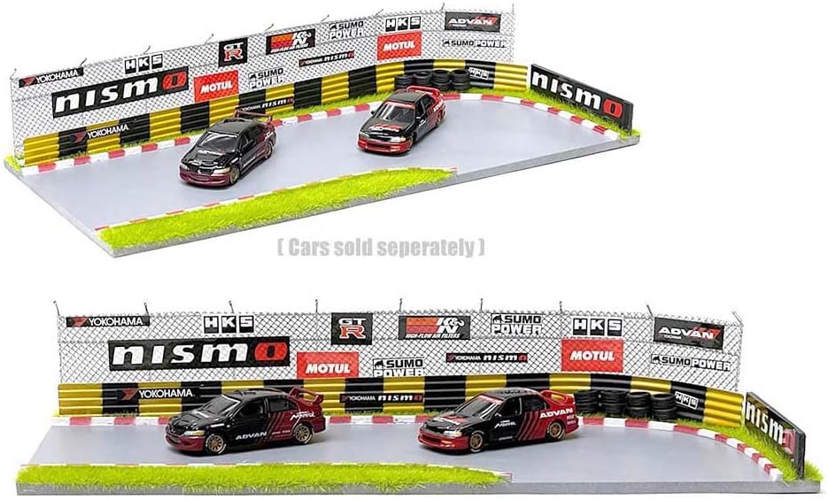 American Diorama Race Track Advan Diorama with Decals for 1/64 Scale Models 76532