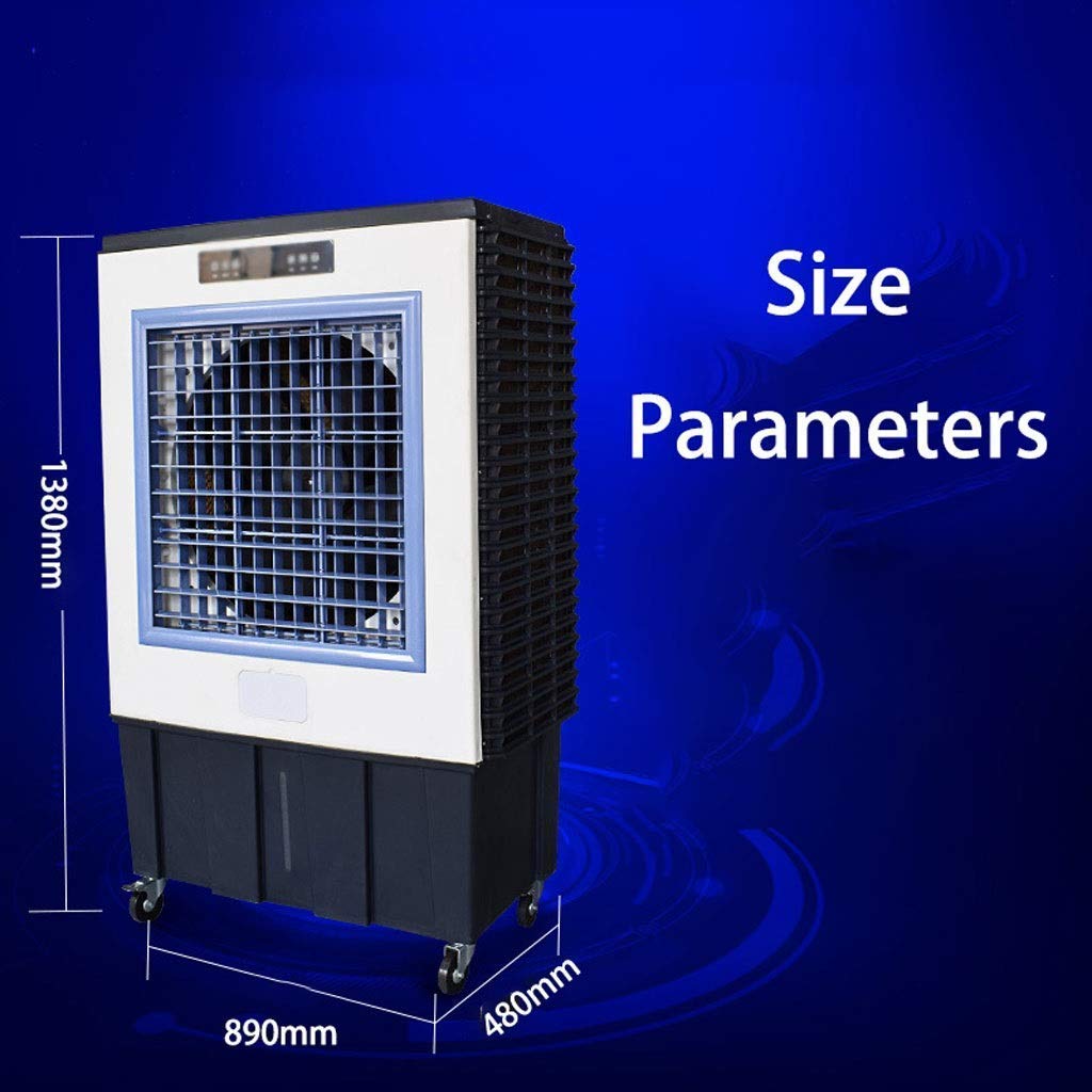 40 l chłodnica wyparna, przenośny klimatyzator/wentylator/nawilżacz powietrza z 3 trybami/prędkościami, oscylacja 120°, 4 bloki lodu do użytku wewnątrz i na zewnątrz (Co