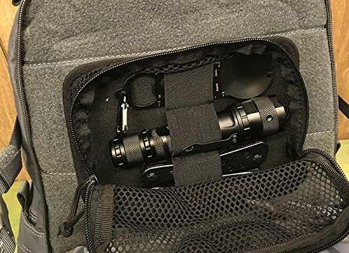 M-Tac Tactical Bag Insert Modular Organizer Utility Admin Pouch Hook Fasteners - Mesh Pocket