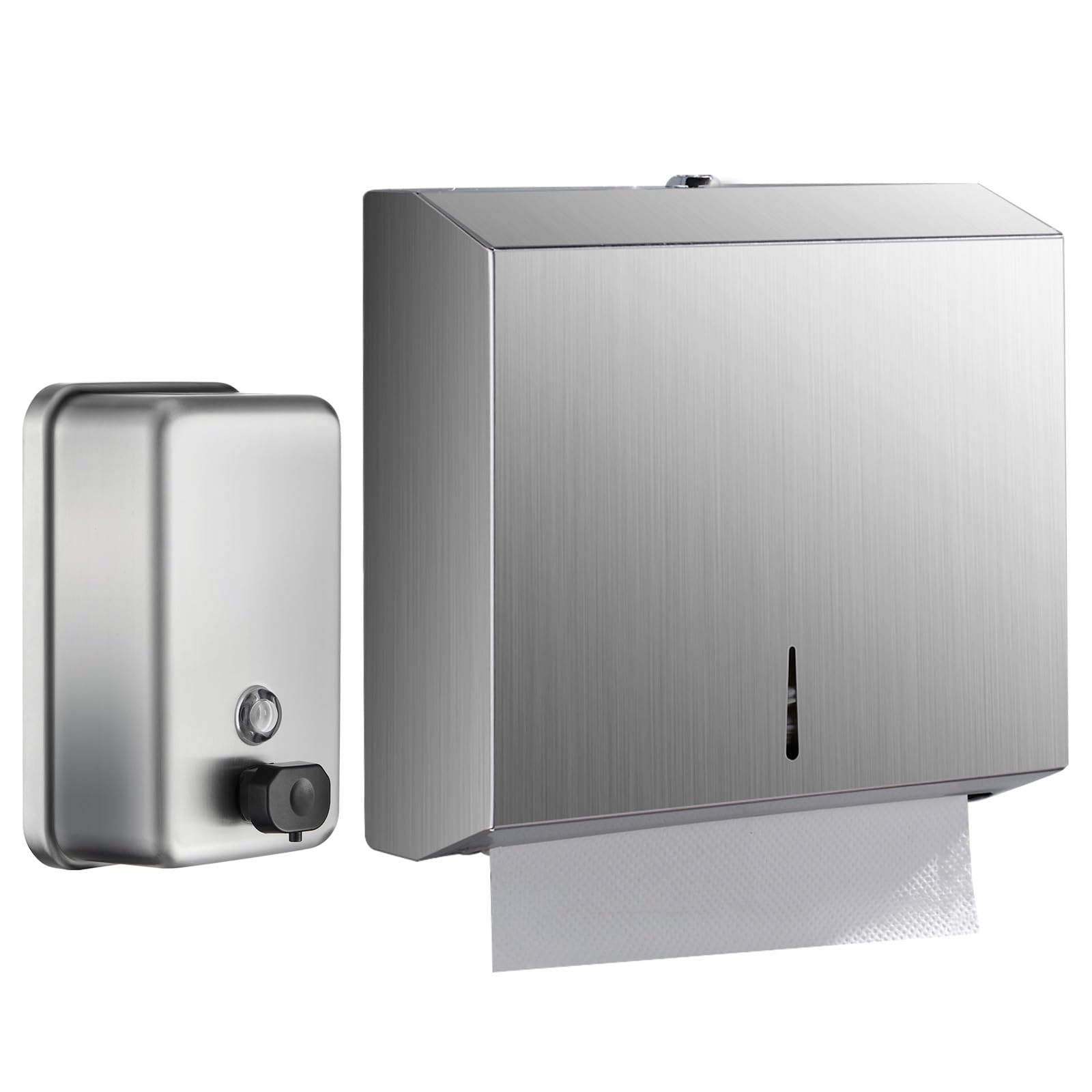 modunful Dispenser per asciugamani di carta & Dispenser di Sapone in Acciaio Inox