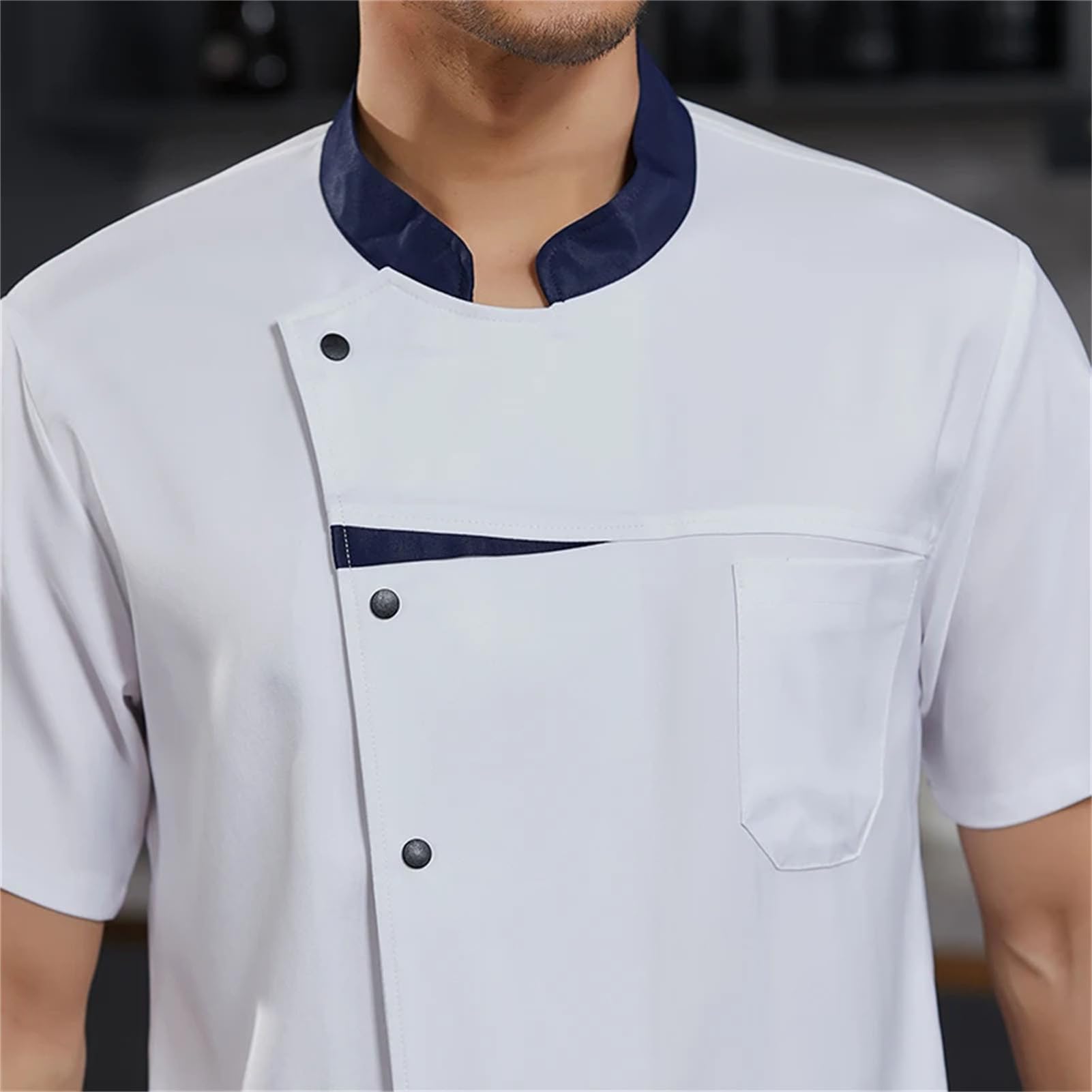 Men's Professional Chef Shirt, Cook Coat Hotel Uniform Designer White