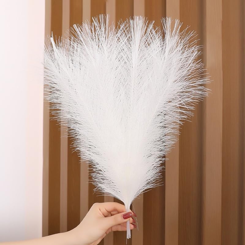 Pampas Grass Large 10pc 14in Flores Artificiales Decoración miniatura 2