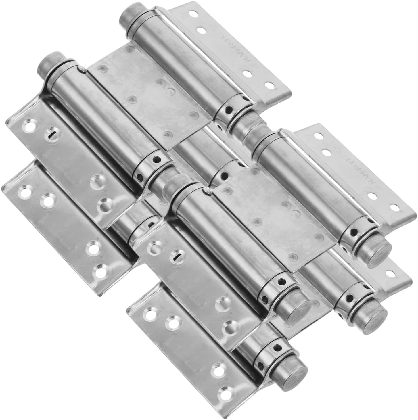 4PCS Heavy Duty Self Closing Double Spring Hinges 3-Inch Stainless Steel Door Hinges for Gates Cabinets and Doors Spring Loaded Hardware